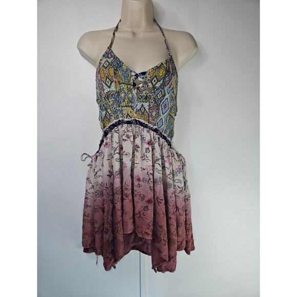 Gimmicks by BKE Dresses & Skirts - Gimmicks SZ S Bohemian tired peekaboo tank feminine floral mini dress
